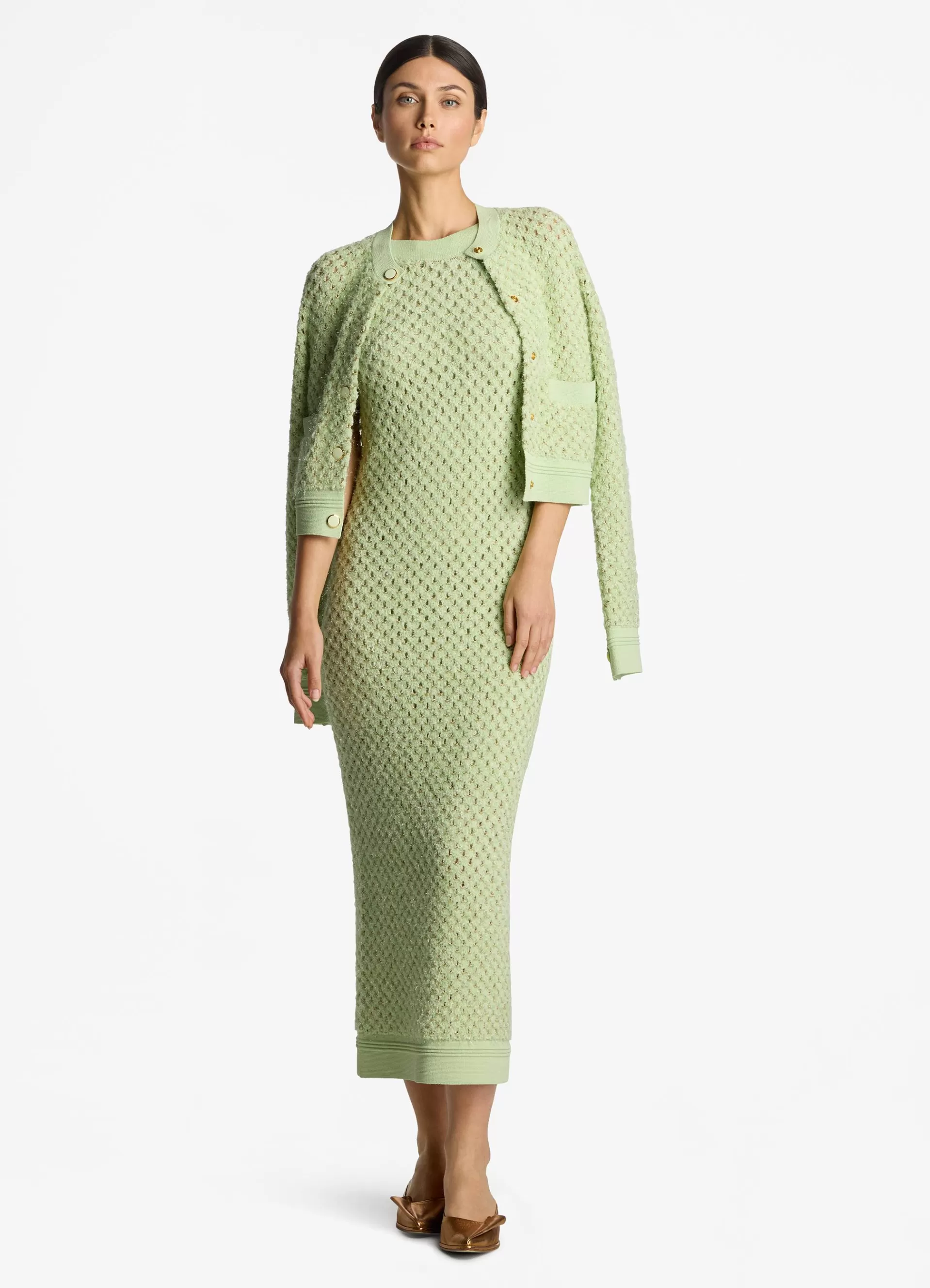 St. John Sparkle Crochet Knit Jacket | COORDINATING SETS | LIGHT JACKETS