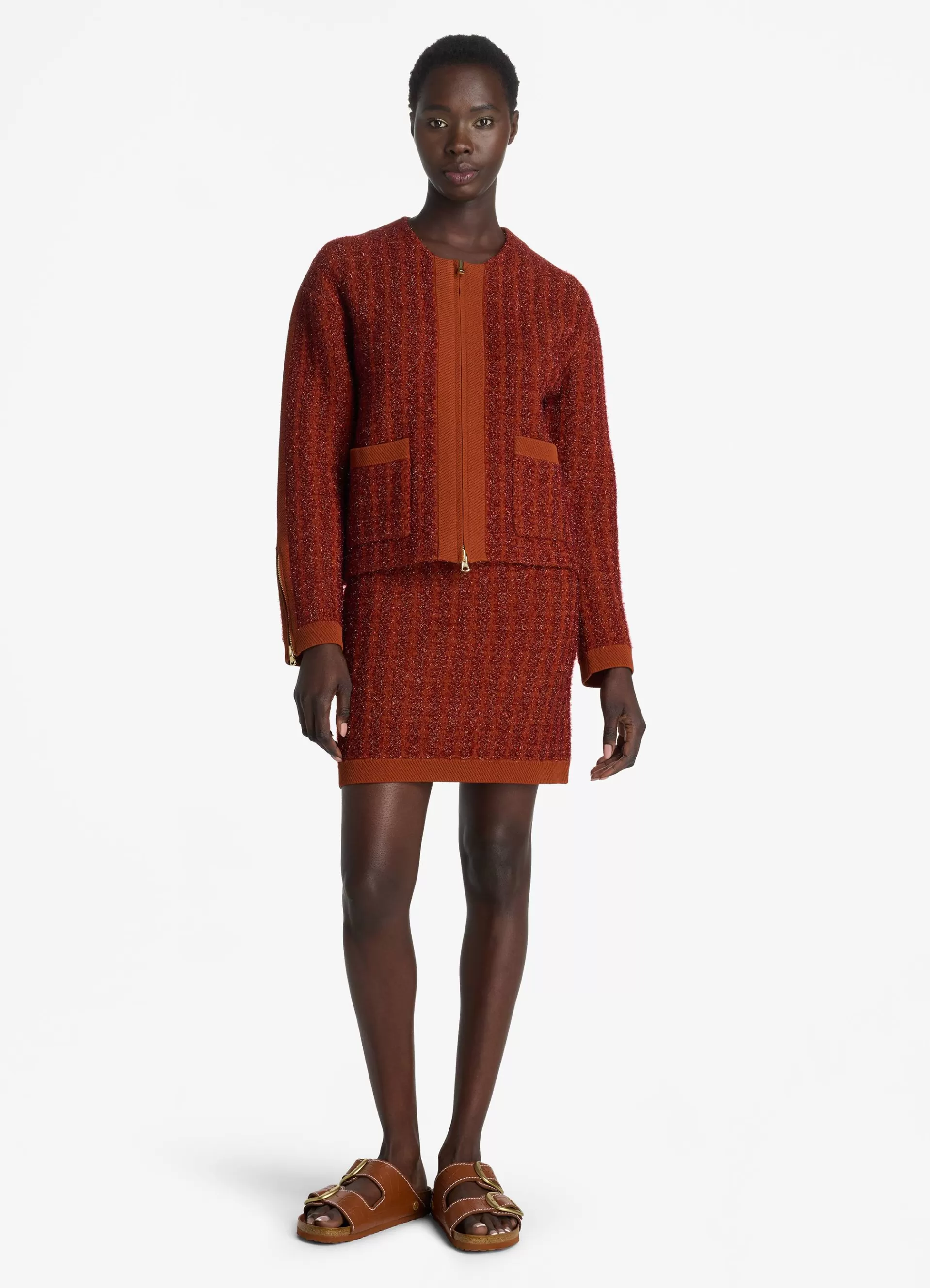St. John Sparkly Stretch Knit Skirt | COORDINATING SETS | ELEVATED ESSENTIALS