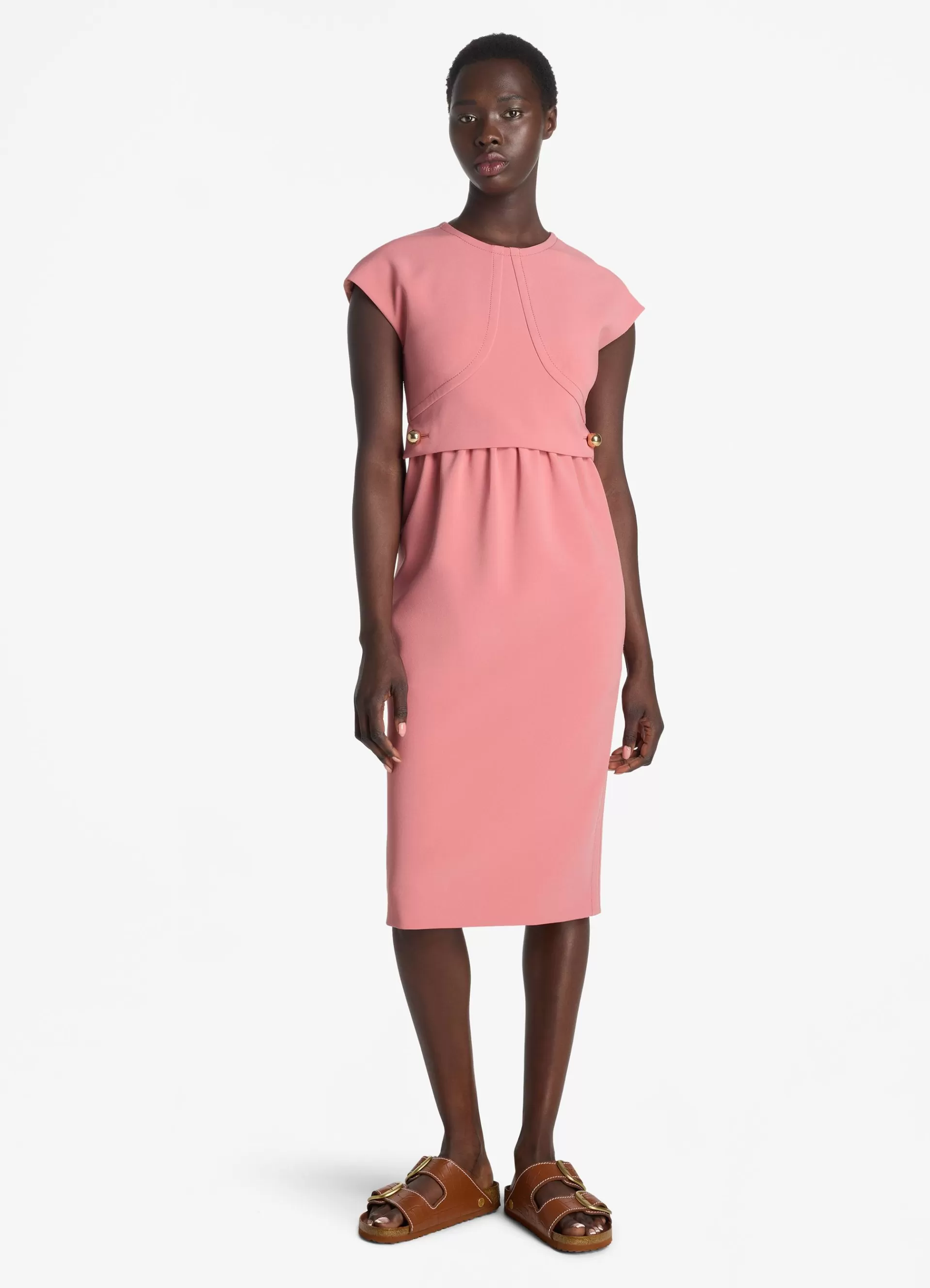 St. John Stretch Cady Cap Sleeve Dress | WORKWEAR DRESSES | DAY DRESSES