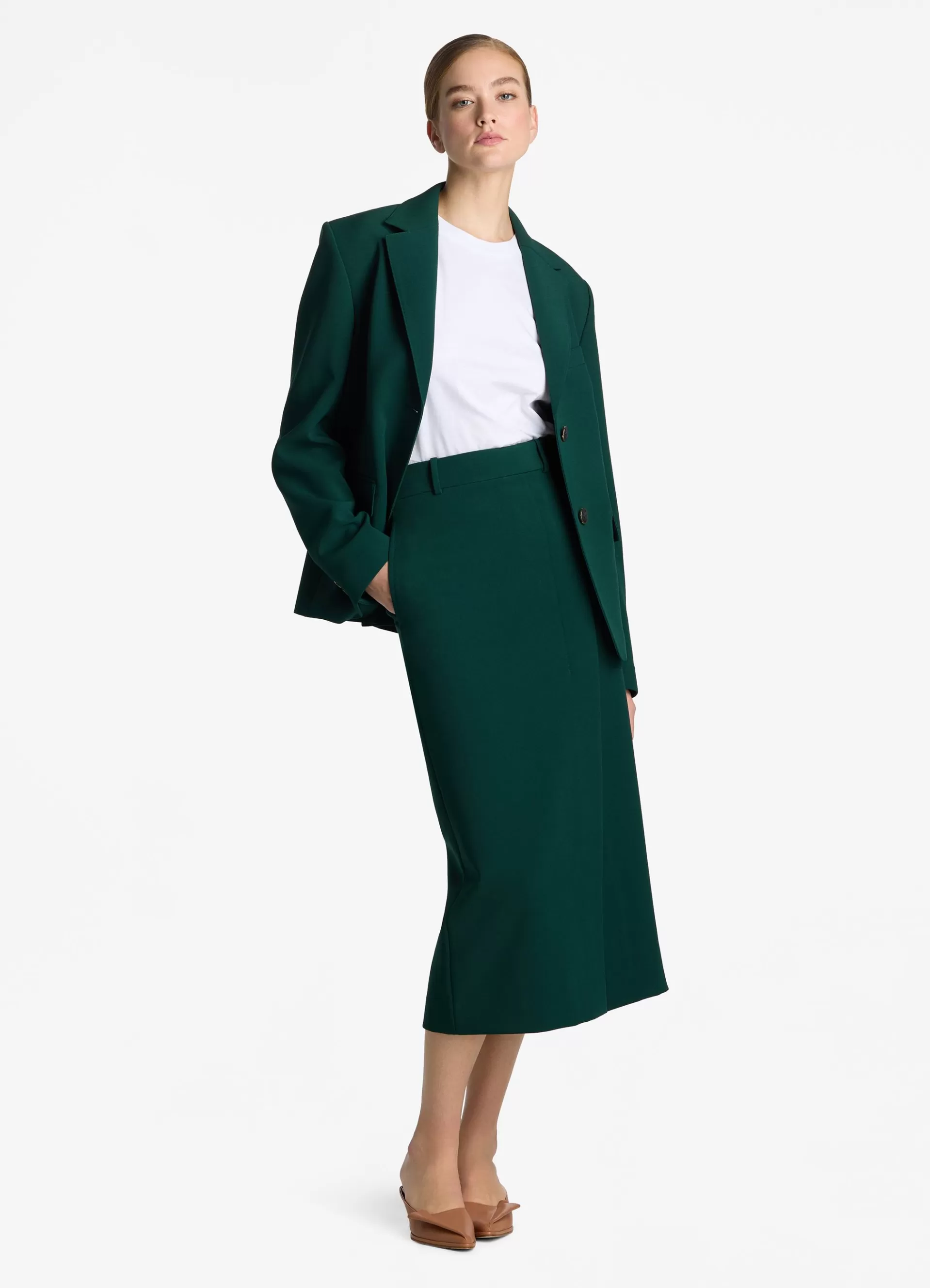 St. John Stretch Cady Skirt | COORDINATING SETS | ELEVATED ESSENTIALS