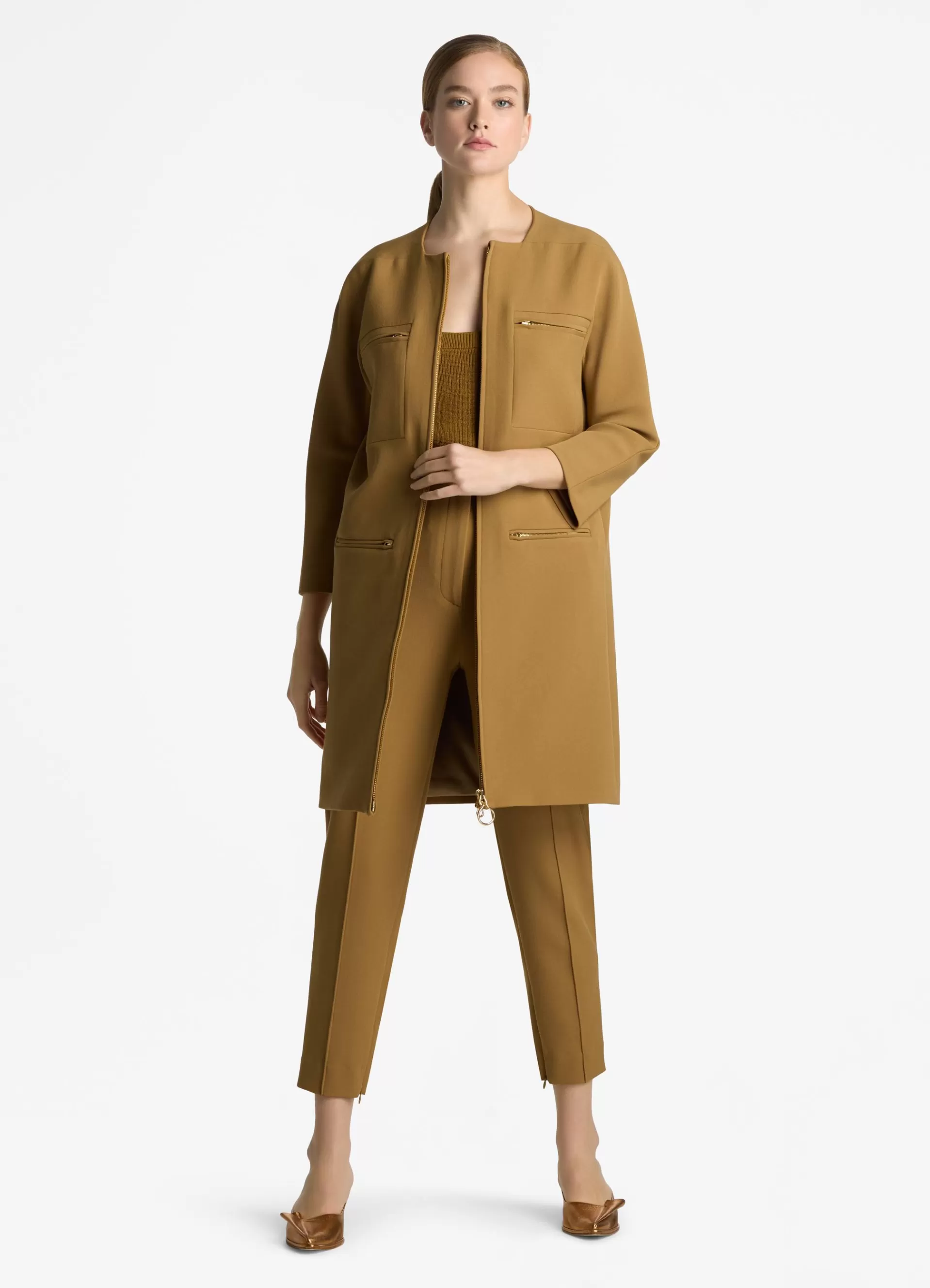 St. John Stretch Crepe Long Jacket | COORDINATING SETS | JACKETS