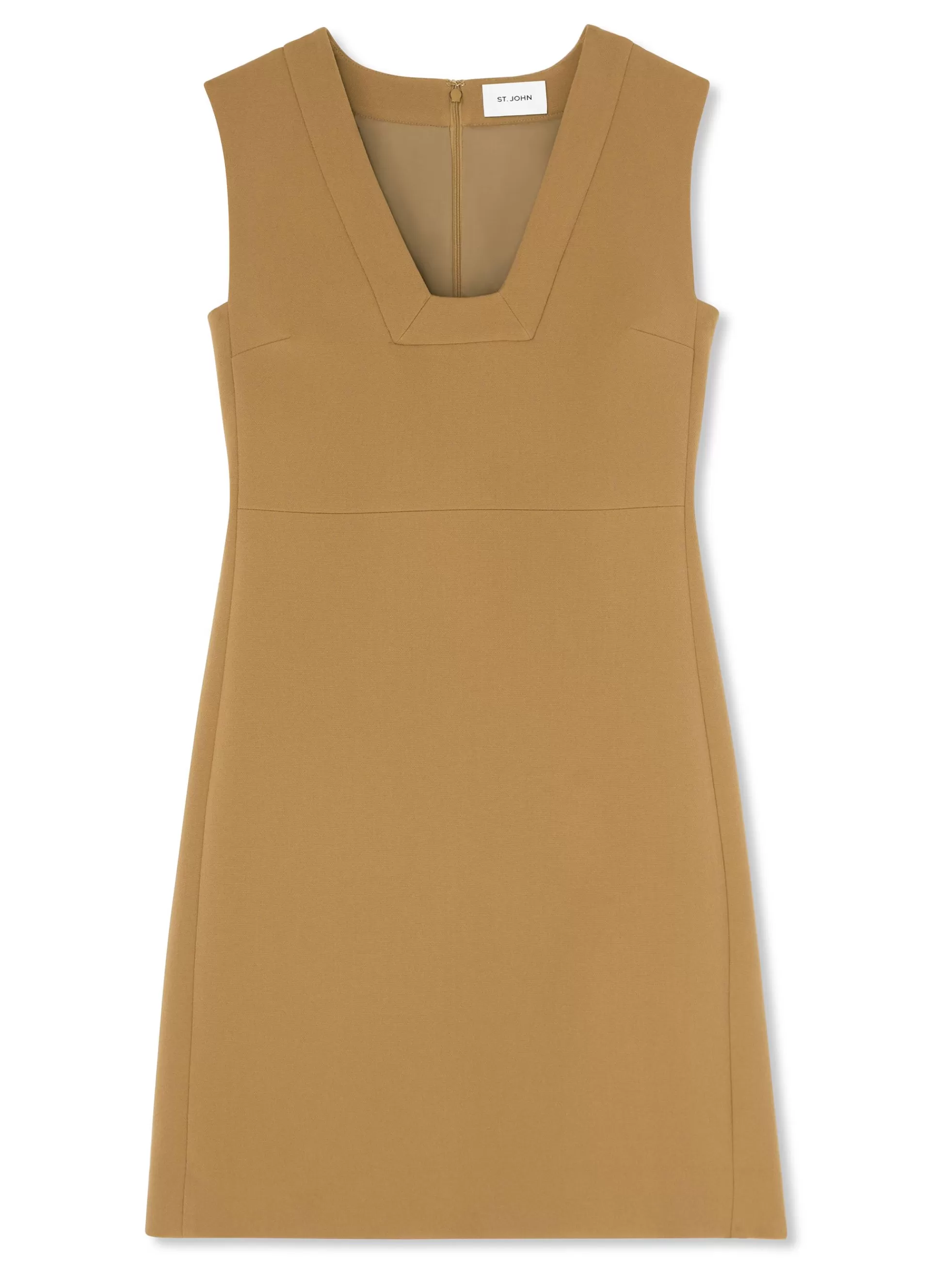 St. John Stretch Crepe Squared V Dress | WORKWEAR DRESSES | DAY DRESSES