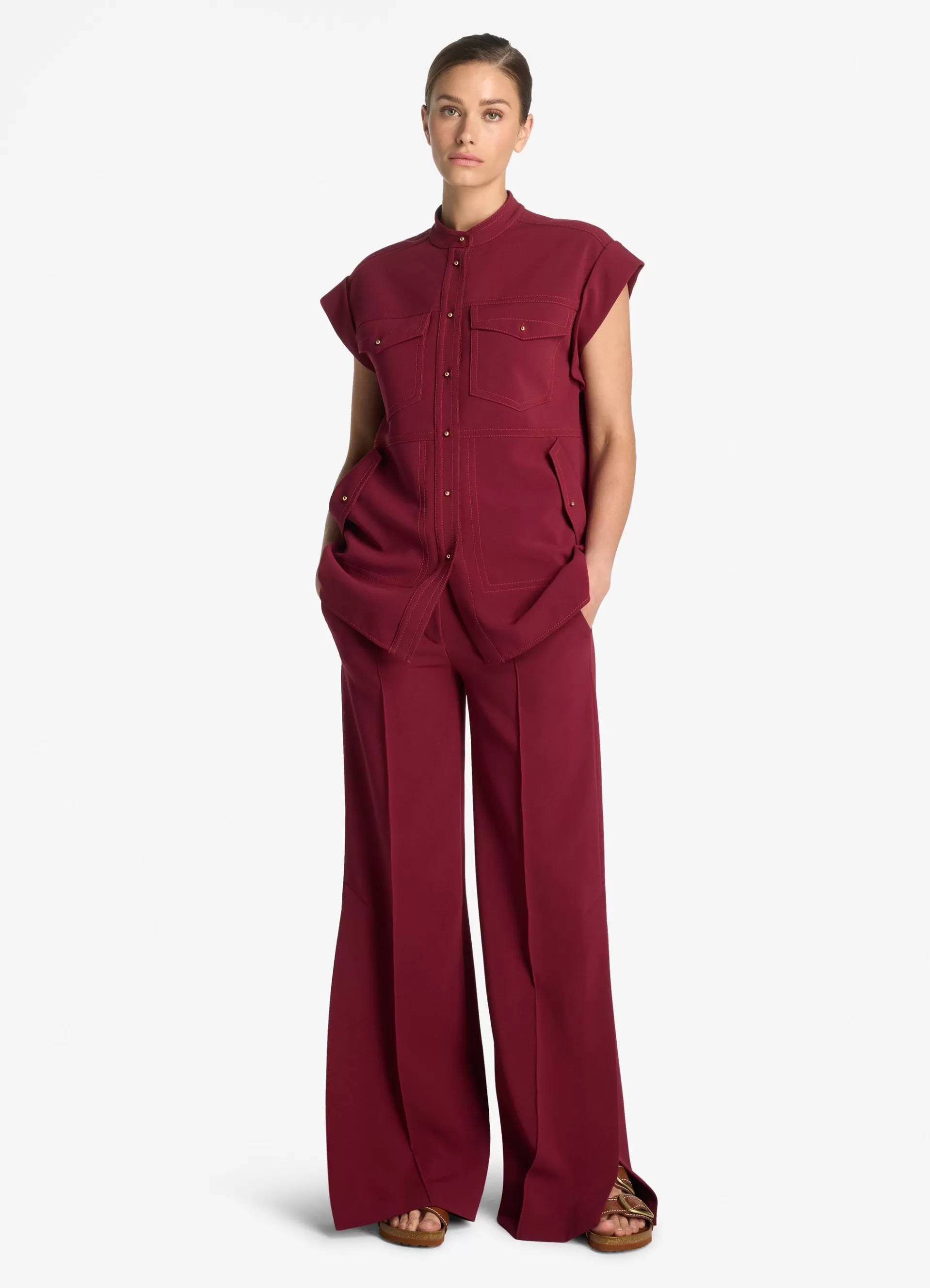 St. John Stretch Italian Knit Cady Top | ELEVATED ESSENTIALS | MATCHING SETS