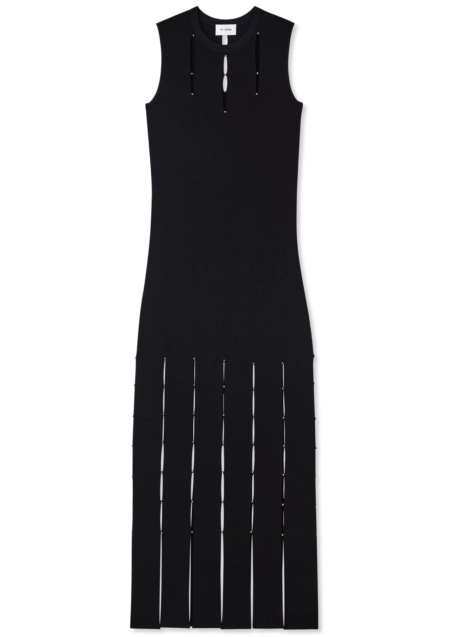 St. John Stretch Knit Slit Gown | KNIT DRESSES | COCKTAIL & PARTY