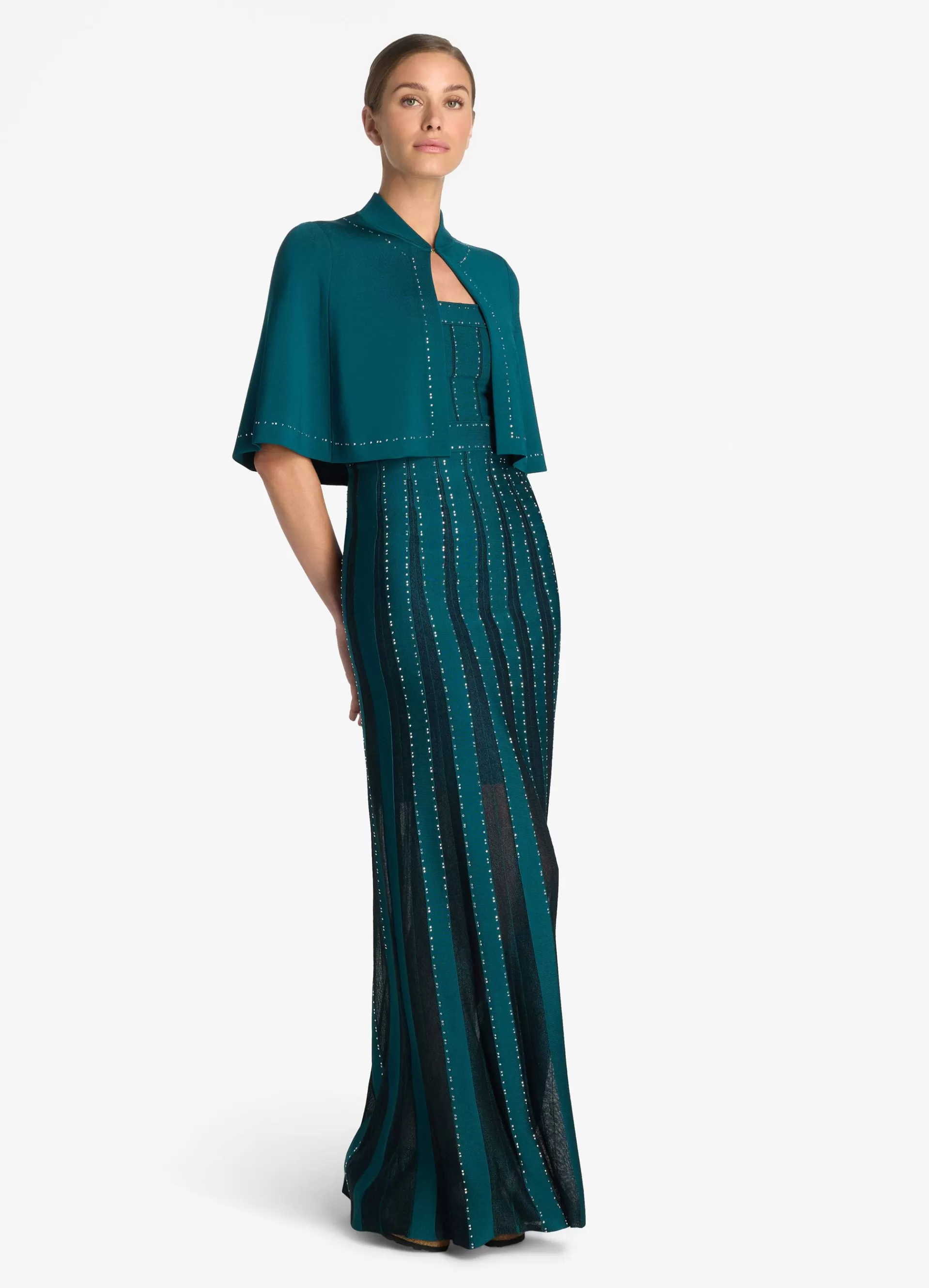 St. John Stretch Pique Knit Embellished Cape | CAPES & WRAPS | MATCHING SETS