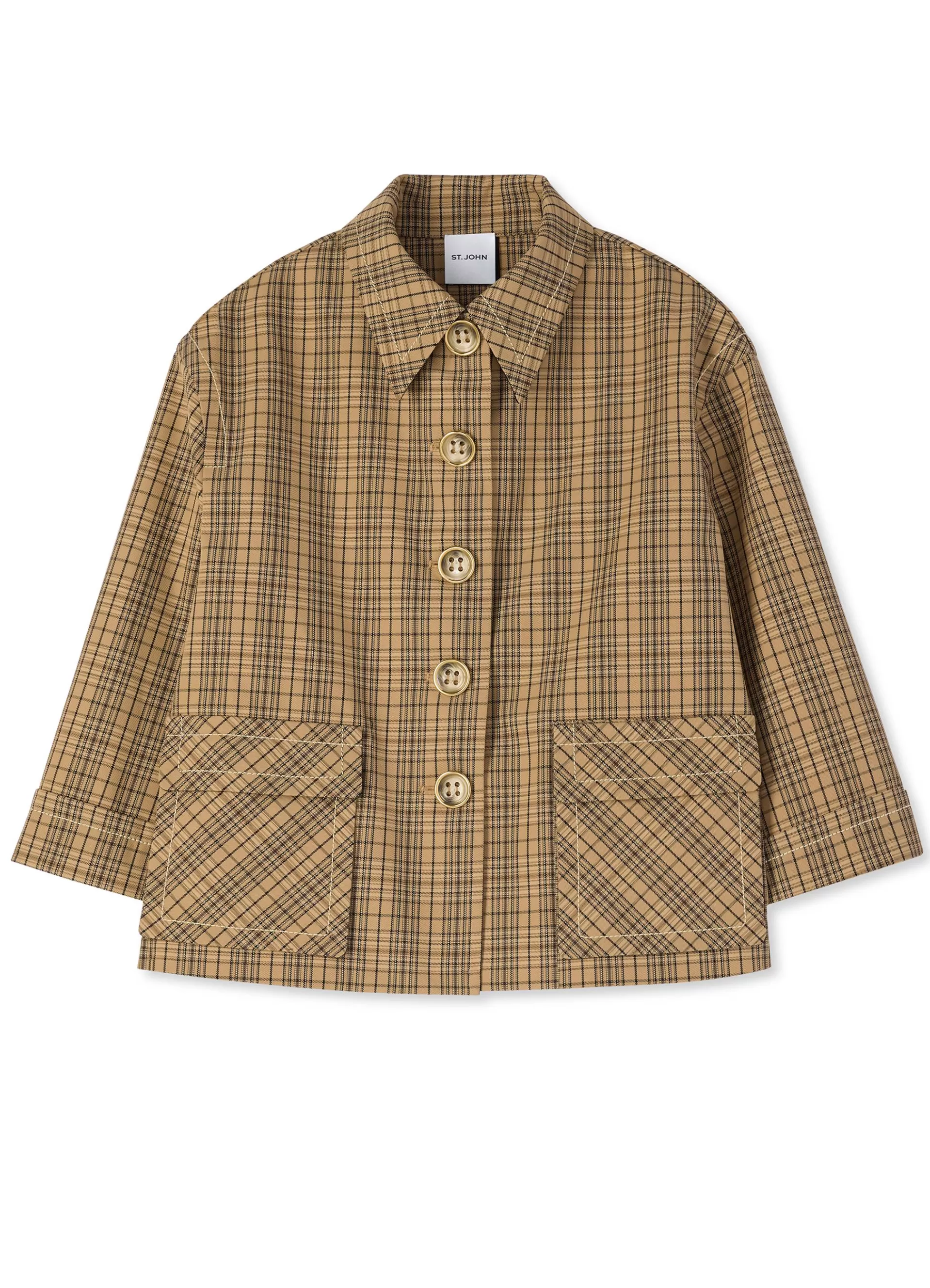 St. John Technical Plaid Jacket | LIGHT JACKETS | JACKETS