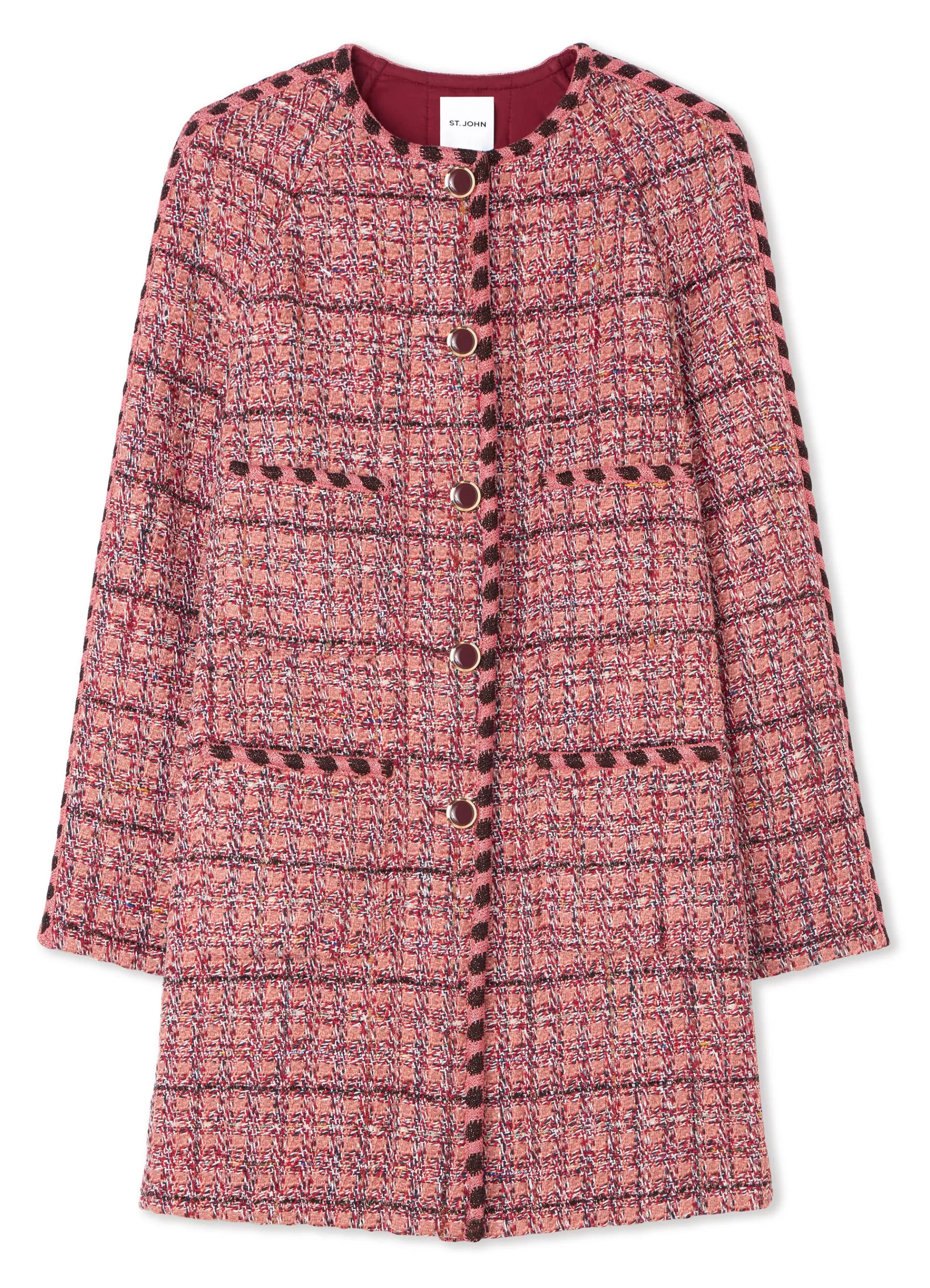 St. John Textured Slub Tweed Long Jacket | TWEED JACKETS | COORDINATING SETS