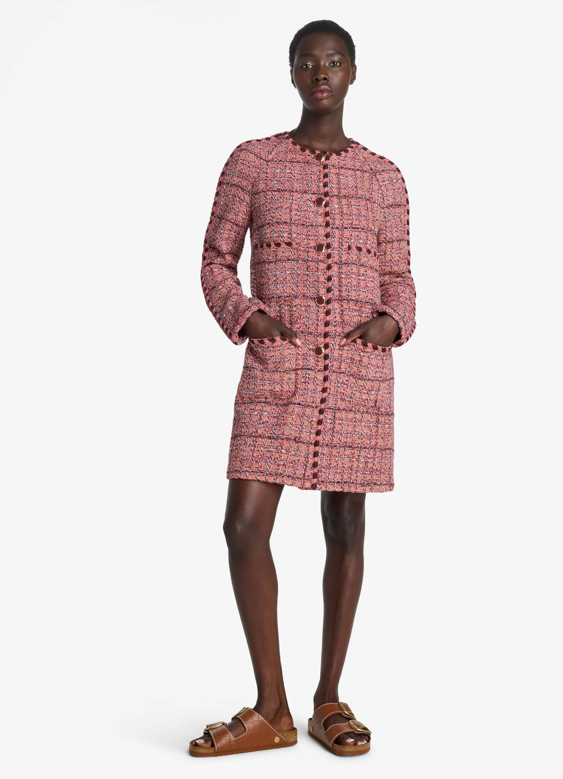 St. John Textured Slub Tweed Long Jacket | TWEED JACKETS | COORDINATING SETS