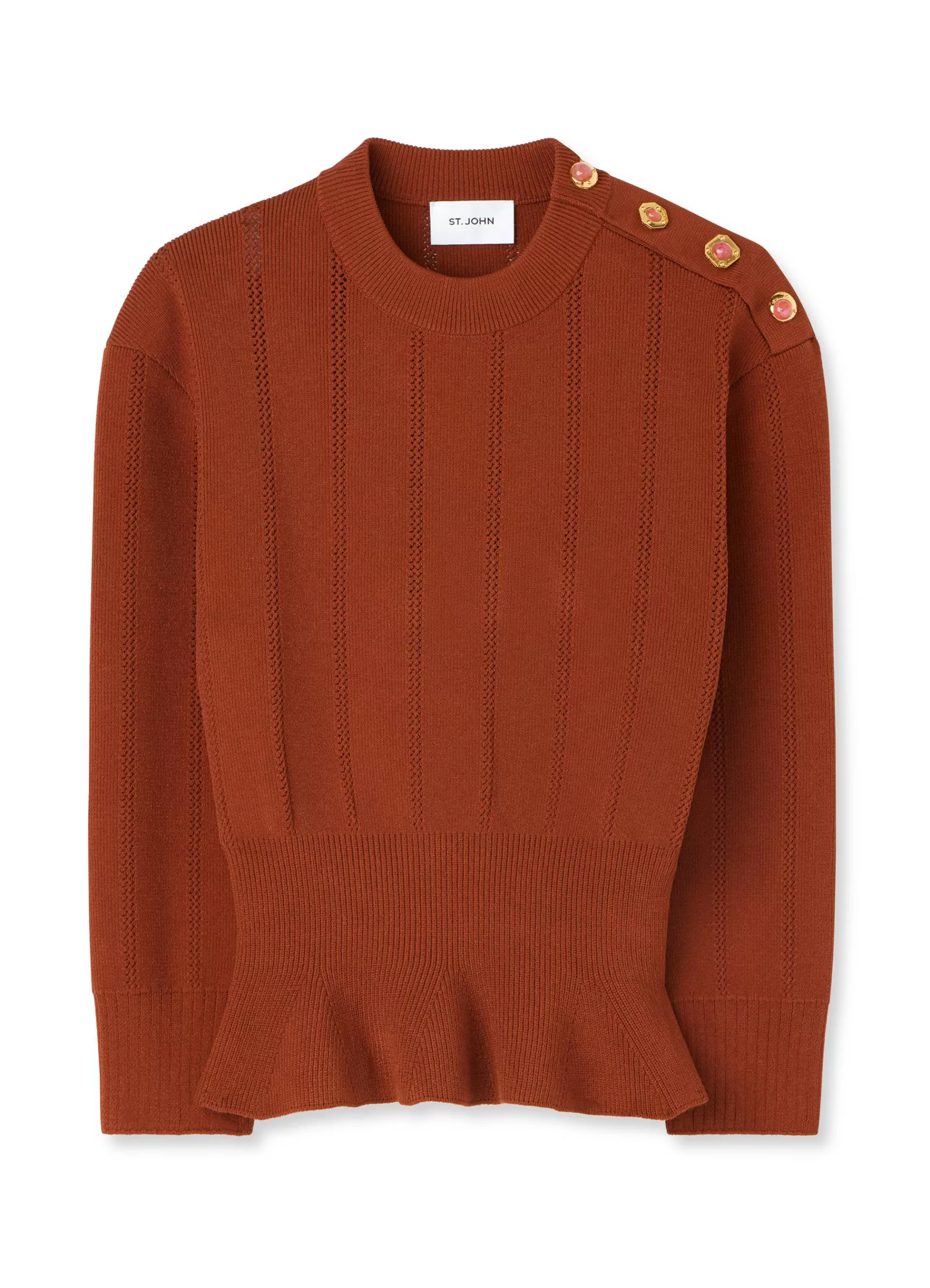 St. John Textured Stitch Knit Sweater | ELEVATED ESSENTIALS | TRANSITIONAL CLOTHING