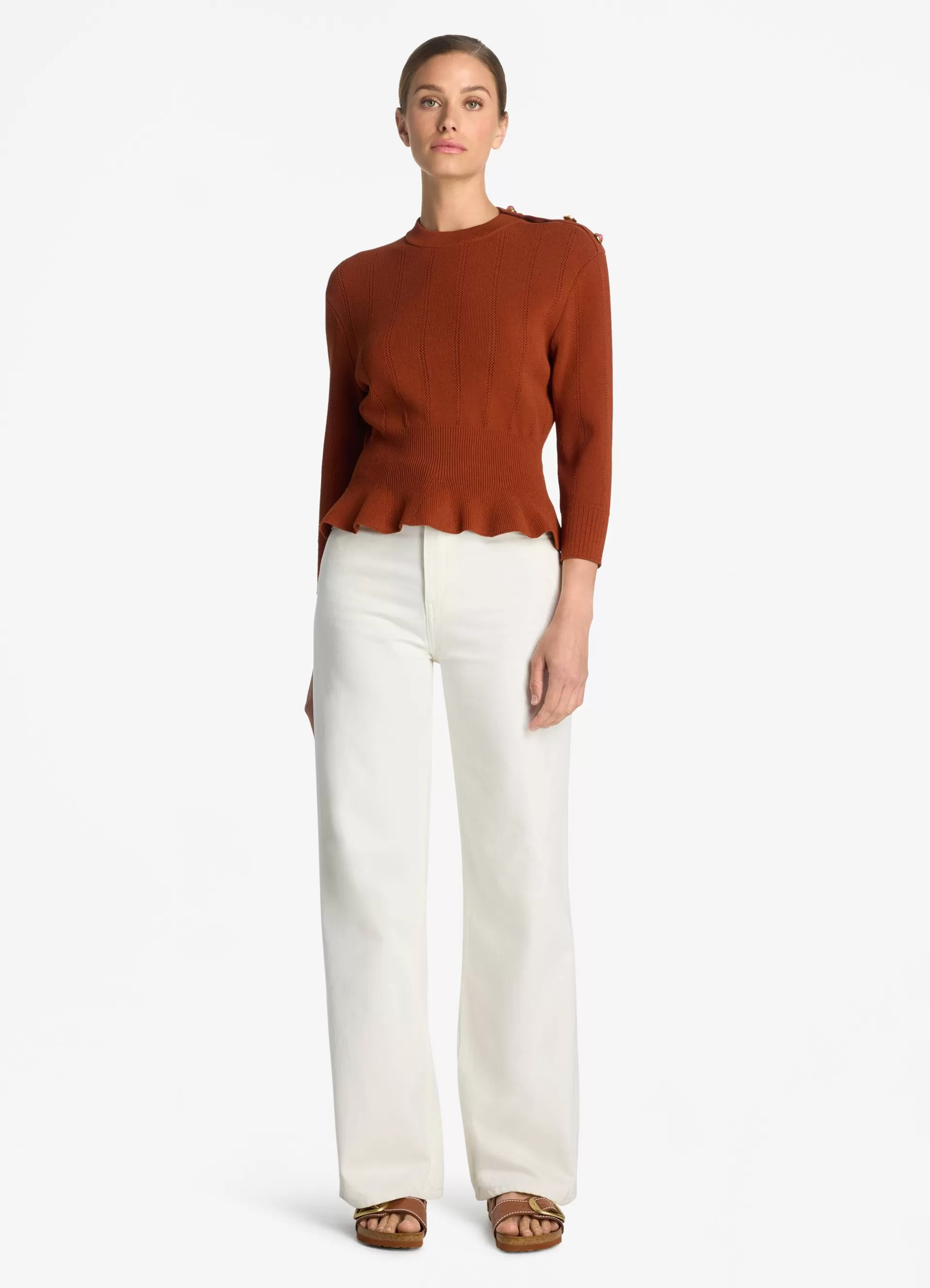 St. John Textured Stitch Knit Sweater | ELEVATED ESSENTIALS | TRANSITIONAL CLOTHING