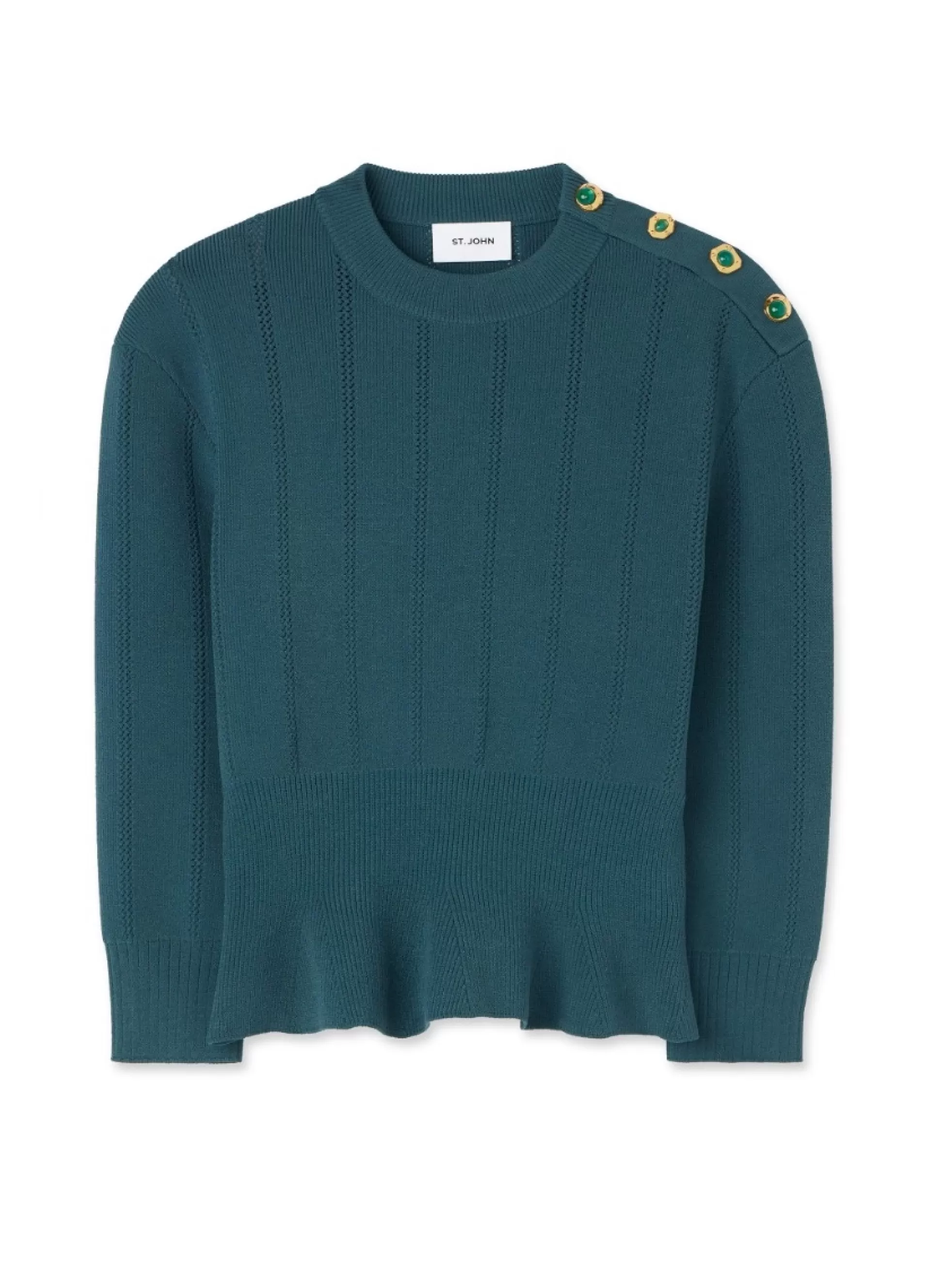 St. John Textured Stitch Knit Sweater | ELEVATED ESSENTIALS | TRANSITIONAL CLOTHING