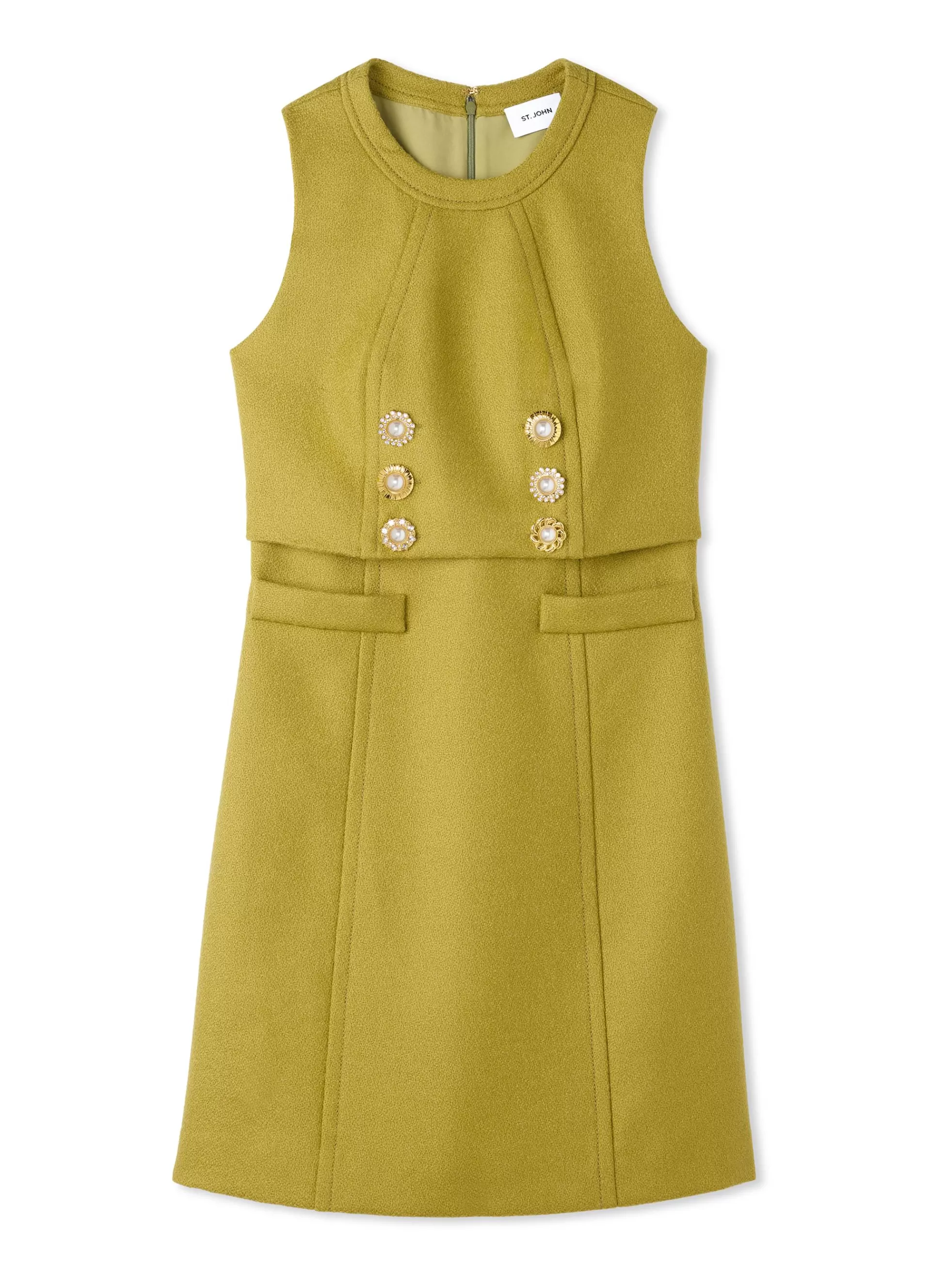 St. John Textured Wool Shift Dress | ELEVATED ESSENTIALS