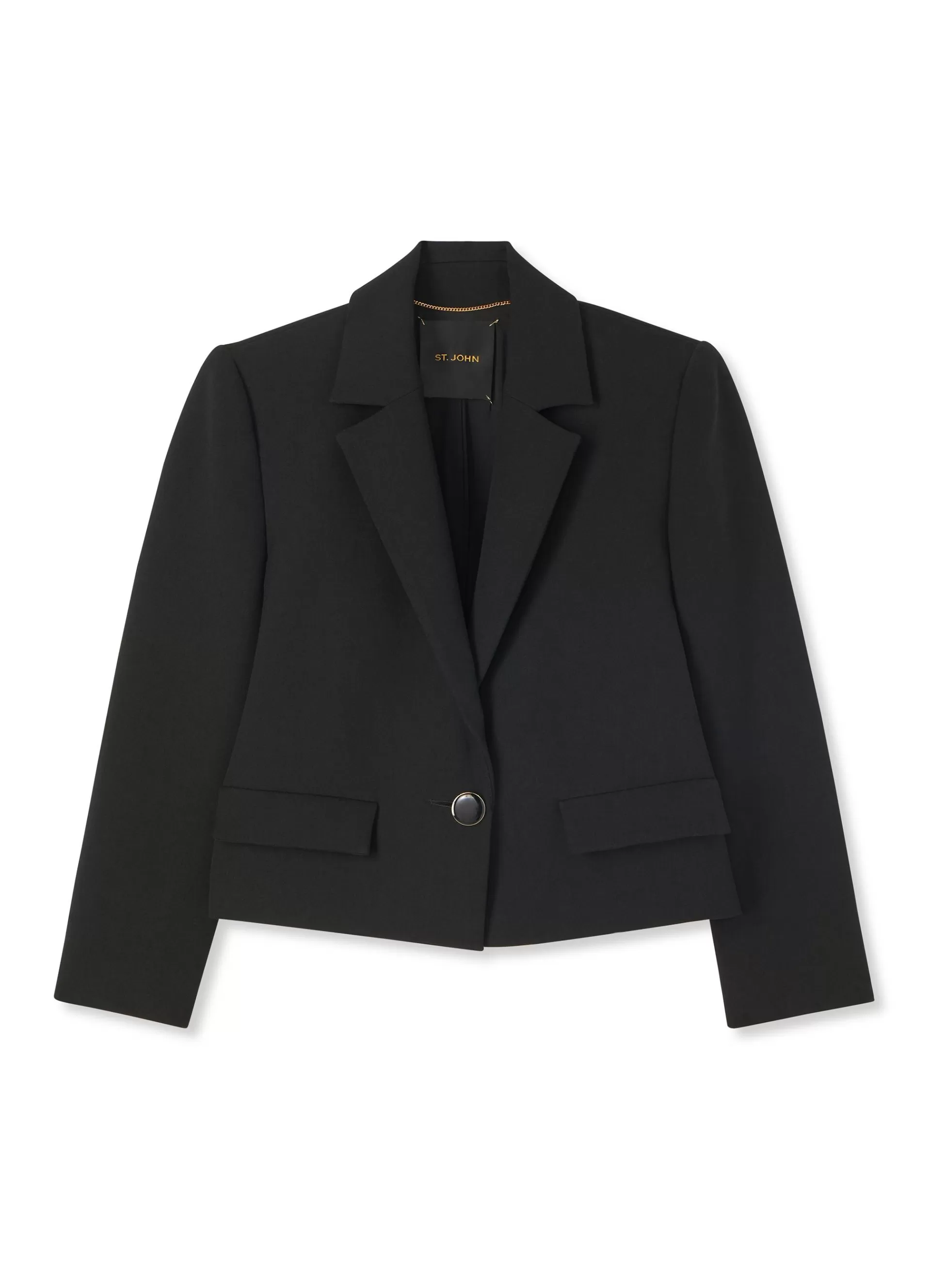 St. John The Broadway Cropped Blazer in Stretch Crepe Suiting | SUITS & SEPARATES | JACKETS