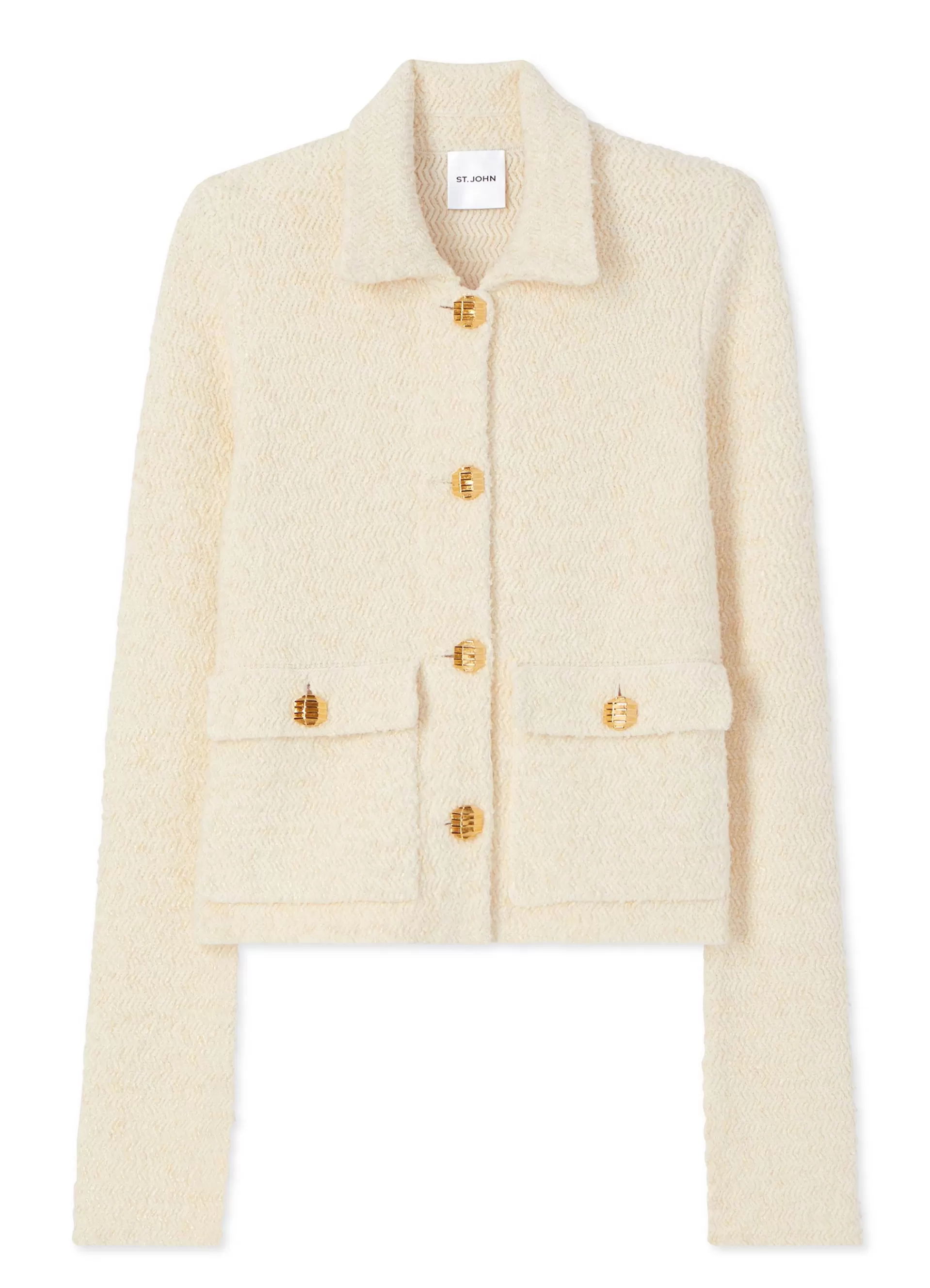 St. John Tweed Racking Stitch Jacket | LIGHT JACKETS | JACKETS